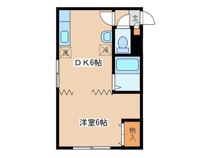 ラフォーレ本郷3(1DK/4階)の間取り写真