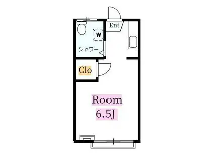 ラ・ガーデニア(ワンルーム/2階)の間取り写真