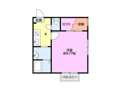 ＪＲ信越本線 古津駅 徒歩12分 2階建 築20年(1K/1階)の間取り写真