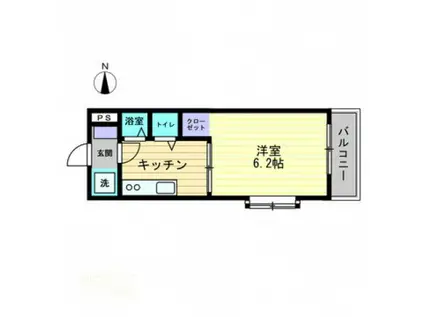 中島田ビューシティー(1K/3階)の間取り写真