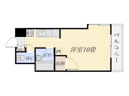 上杉第8マンション中央(ワンルーム/5階)の間取り写真