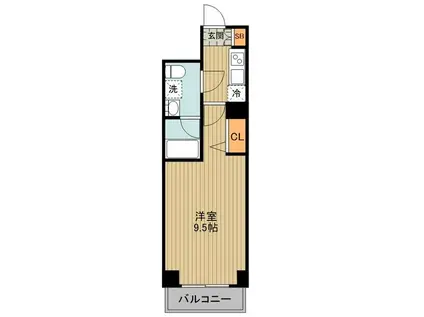 RELUXIA成増(1K/6階)の間取り写真