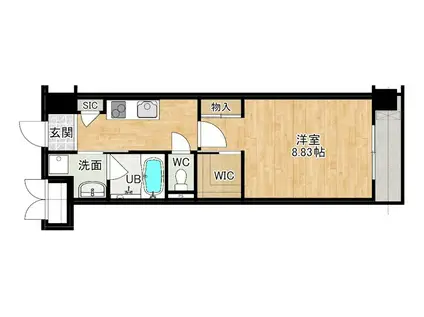 GRACECOAST(1K/8階)の間取り写真