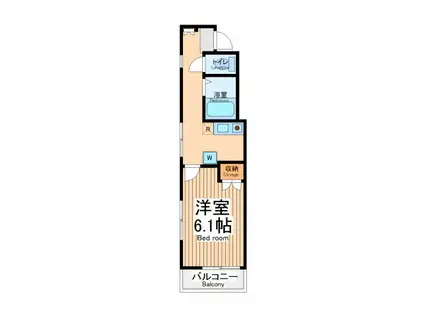 サンライズマツナガ(1K/B1階)の間取り写真