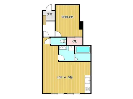 ル・プランタン(1LDK/1階)の間取り写真