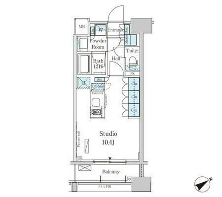 パークアクシス横浜山下町 6階階 間取り