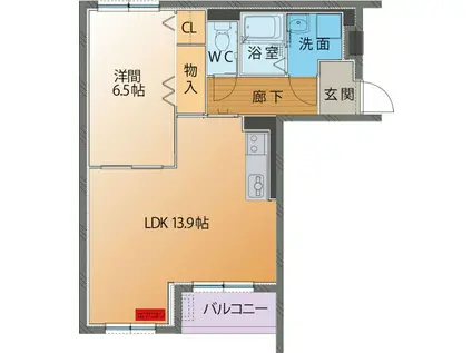 HEARTFUL MANSION IRIS(1LDK/2階)の間取り写真