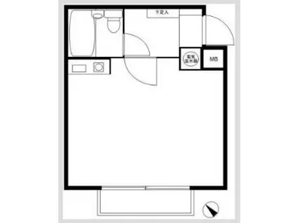 ディアプラザ巣鴨第1(ワンルーム/2階)の間取り写真