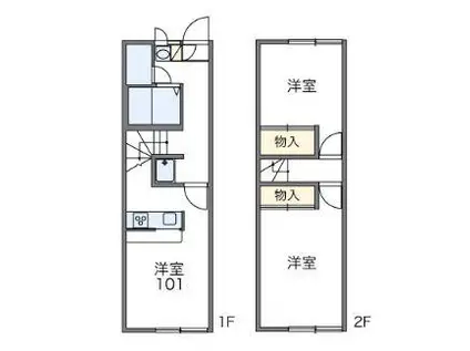 レオパレスエルサ(2DK/1階)の間取り写真