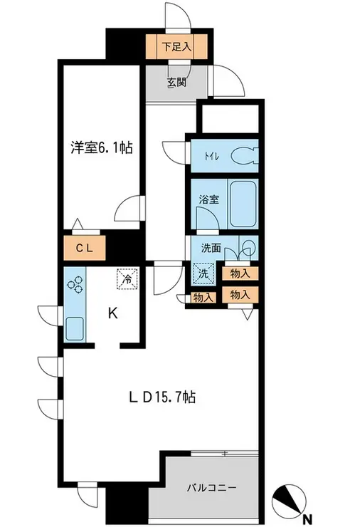 メトロタワー山下町 10階階 間取り