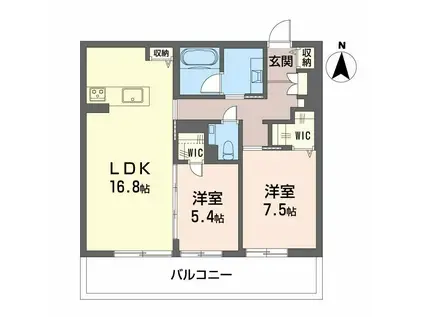 ルジェンド(2LDK/2階)の間取り写真