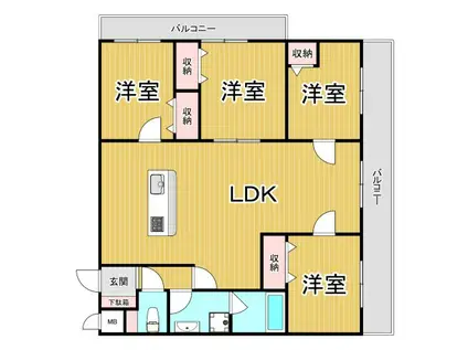 MESSAGE苦楽園三番町(4LDK/2階)の間取り写真