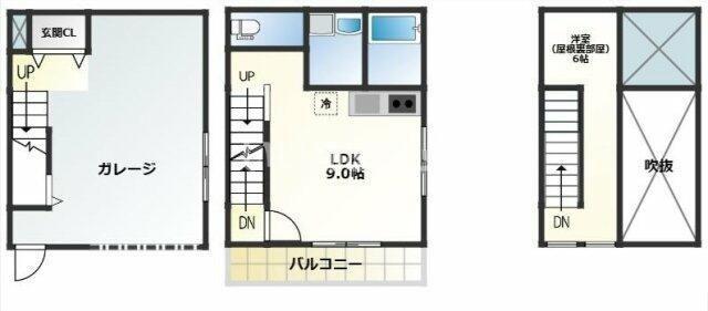 リヴェール(1LDK/1階)の間取り写真