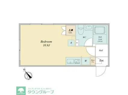 ラヴィエール清澄ガーデンテラス(ワンルーム/4階)の間取り写真