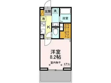 イースト SIDE RESIDENCE2(1K/1階)の間取り写真