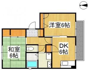 センチュリー21C棟(2DK/1階)の間取り写真
