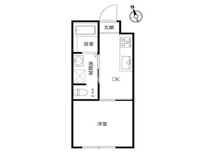 フォンタルナウ(1DK/1階)の間取り写真