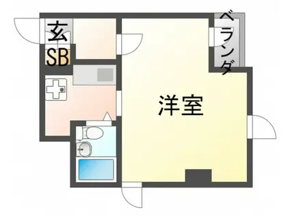 GRAN PINO 桃山台(ワンルーム/2階)の間取り写真