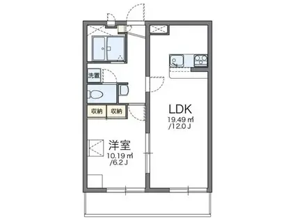 レオパレスすみだ(1LDK/3階)の間取り写真