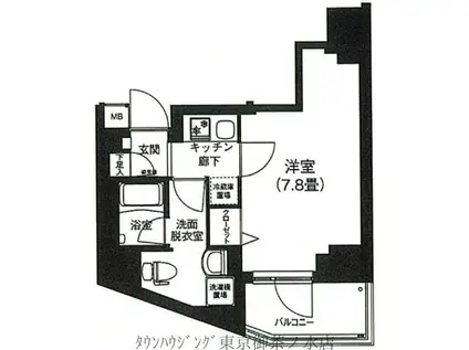 アイルプレミアム本駒込(1K/8階)の間取り写真