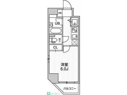 コンシェリア新橋(1K/7階)の間取り写真