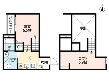 RIFUGIO大江(ワンルーム/1階)の間取り写真
