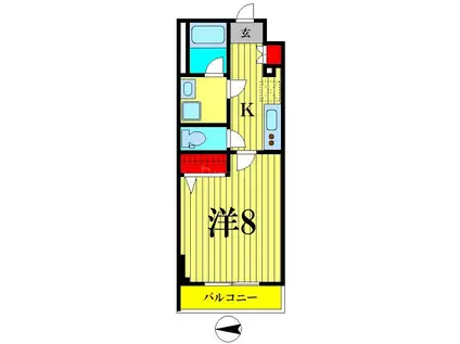 AR向島(1K/7階)の間取り写真