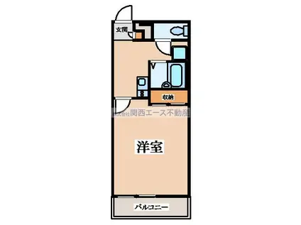 レオパレスサンシャイン箕輪(1K/1階)の間取り写真