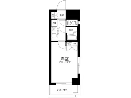 NICアーバンスピリッツ鶴見II(1K/2階)の間取り写真