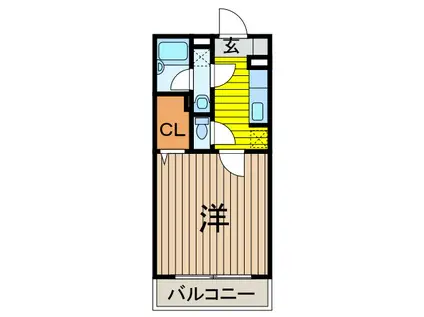 LA CHANCE川口(1K/3階)の間取り写真