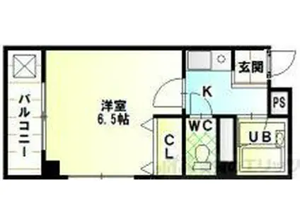 弘和ハイム(1K/4階)の間取り写真