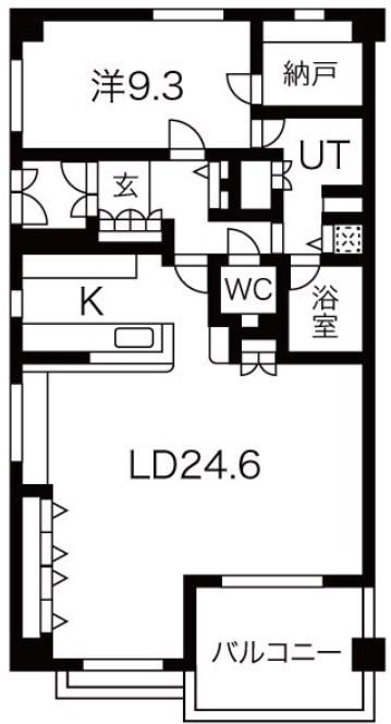 名次町ロジュマン(1LDK/2階)の間取り写真
