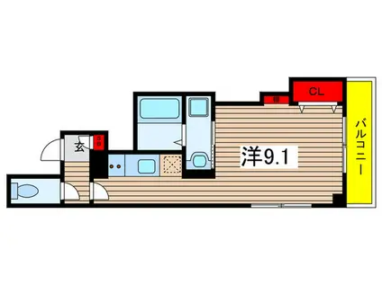 セントラル レジデンス(ワンルーム/8階)の間取り写真