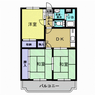 エンプロイ藤利(3DK/2階)の間取り写真