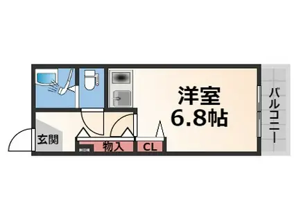 HESTA近大前(ワンルーム/2階)の間取り写真