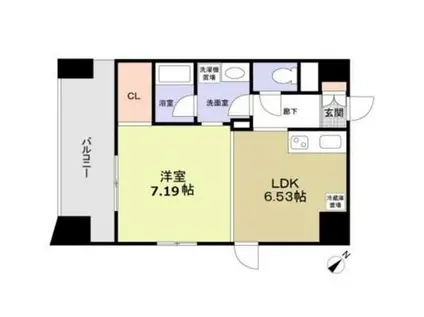 エテルノ志村坂上(1DK/6階)の間取り写真