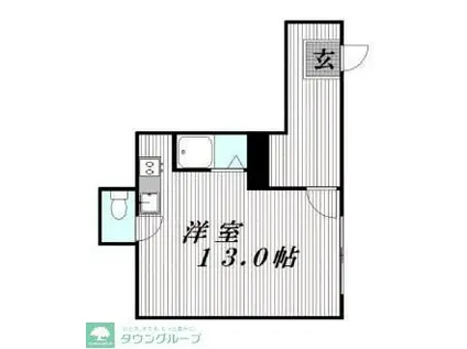 いそべマンション(ワンルーム/1階)の間取り写真