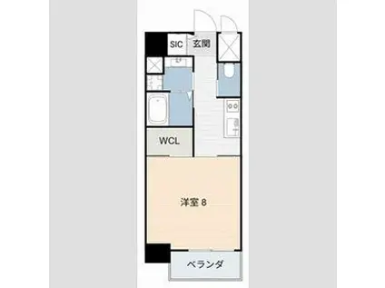 豊田駅前ビル(1K/6階)の間取り写真