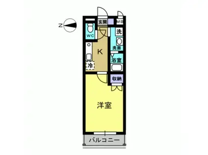 ST21(1K/1階)の間取り写真