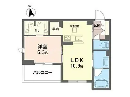 ルピナス グランデ(1LDK/1階)の間取り写真