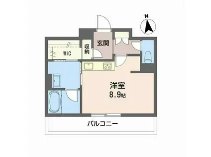 グランメゾン天神(ワンルーム/1階)の間取り写真