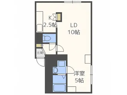 PADRES(1LDK/3階)の間取り写真