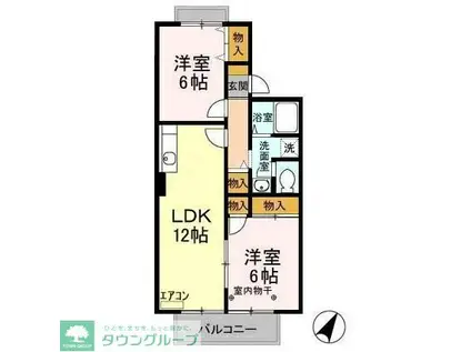 パストラル(2LDK/1階)の間取り写真