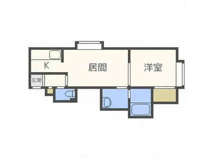 アルヴェ(1LDK/3階)の間取り写真