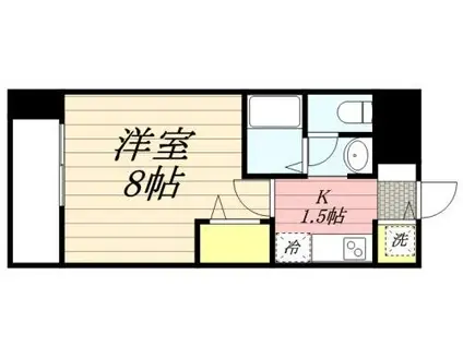 アンピール唐人町(1K/7階)の間取り写真