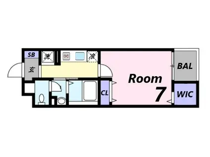 コオリナ(1K/2階)の間取り写真
