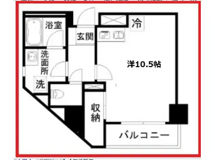 ワン三ノ輪(ワンルーム/2階)の間取り写真