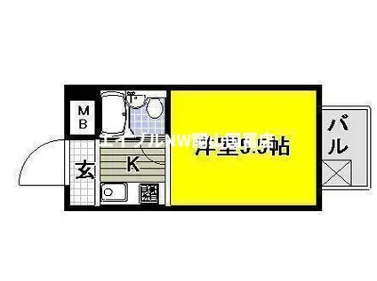 ビッグジョイ(1K/3階)の間取り写真