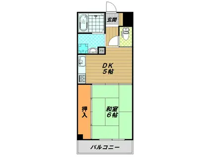 シャロンT・I(1DK/4階)の間取り写真