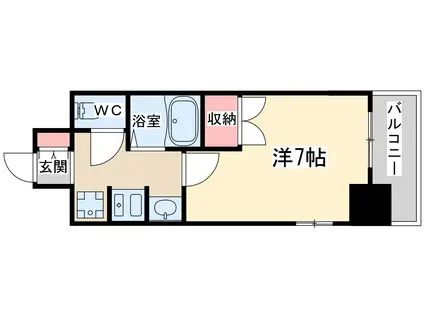 ラナップスクエア天満プライム(1K/5階)の間取り写真